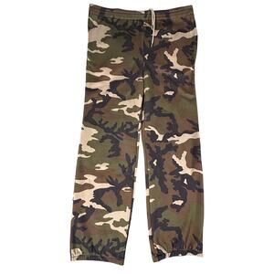 VTG Duck Bay Jungle Camo Jogger Pants‎ Mens M Hunting Camouflage Sweatpants
